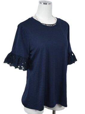 NY Collection Navy Blue top